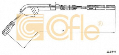 COFLE 115940 -  Трос, стояночная тормозная система