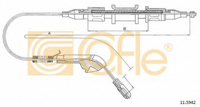 COFLE 115942 -  Трос, стояночная тормозная система