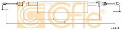 COFLE 11611 -  Трос, стояночная тормозная система