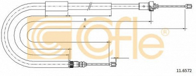 COFLE 116572 -  Трос, стояночная тормозная система