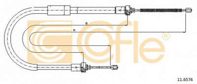 COFLE 116574 -  Трос, стояночная тормозная система