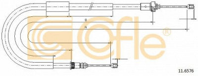 COFLE 116576 -  Трос, стояночная тормозная система
