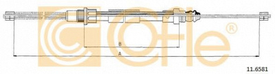 COFLE 116581 -  Трос, стояночная тормозная система