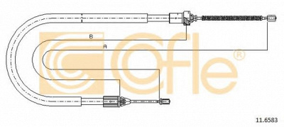 COFLE 116583 -  Трос, стояночная тормозная система