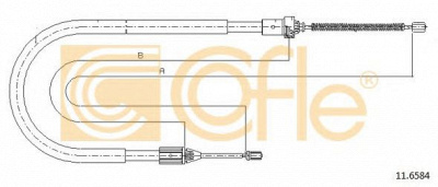 COFLE 116584 -  Трос, стояночная тормозная система