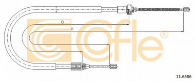 COFLE 116586 -  Трос, стояночная тормозная система
