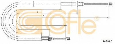 COFLE 116587 -  Трос, стояночная тормозная система