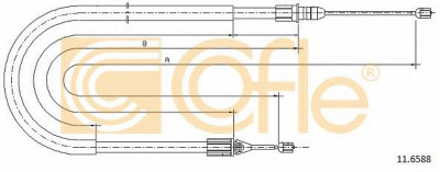 COFLE 116588 -  Трос, стояночная тормозная система