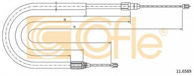 COFLE 116589 -  Трос, стояночная тормозная система