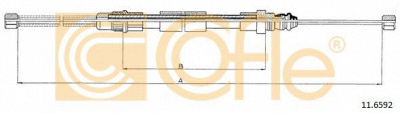 COFLE 116592 -  Трос, стояночная тормозная система