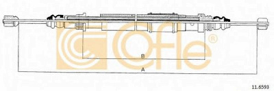 COFLE 116593 -  Трос, стояночная тормозная система