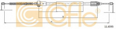COFLE 116595 -  Трос, стояночная тормозная система