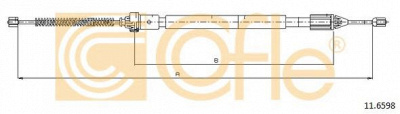 COFLE 116598 -  Трос, стояночная тормозная система