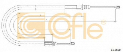 COFLE 116600 -  Трос, стояночная тормозная система