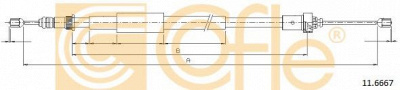 COFLE 116667 -  Трос, стояночная тормозная система