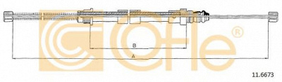 COFLE 116673 -  Трос, стояночная тормозная система