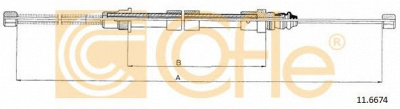 COFLE 116674 -  Трос, стояночная тормозная система