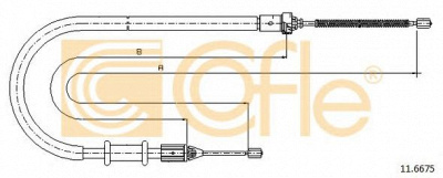 COFLE 116675 -  Трос, стояночная тормозная система