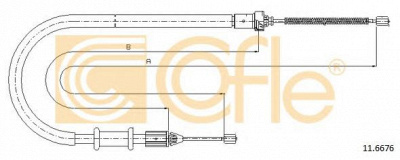 COFLE 116676 -  Трос, стояночная тормозная система