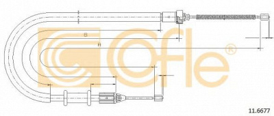 COFLE 116677 -  Трос, стояночная тормозная система