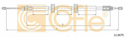 COFLE 116679 -  Трос, стояночная тормозная система