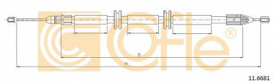 COFLE 116681 -  Трос, стояночная тормозная система