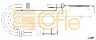 COFLE 116683 -  Трос, стояночная тормозная система