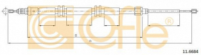 COFLE 116684 -  Трос, стояночная тормозная система
