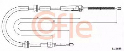 COFLE 116685 -  Трос, стояночная тормозная система