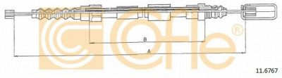 COFLE 116767 -  Трос, стояночная тормозная система