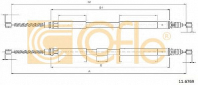 COFLE 116769 -  Трос, стояночная тормозная система