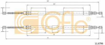 COFLE 116796 -  Трос, стояночная тормозная система
