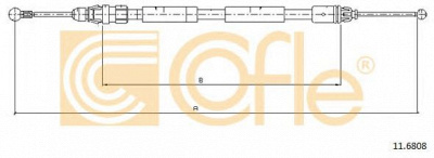 COFLE 116808 -  Трос, стояночная тормозная система