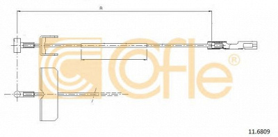 COFLE 116809 -  Трос, стояночная тормозная система