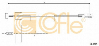 COFLE 116815 -  Трос, стояночная тормозная система
