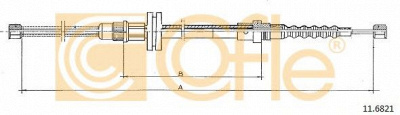 COFLE 116821 -  Трос, стояночная тормозная система