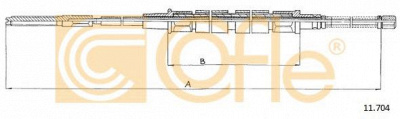 COFLE 11704 -  Трос, стояночная тормозная система