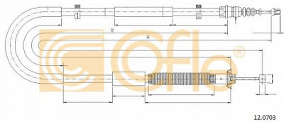 COFLE 120703 -  Трос, стояночная тормозная система