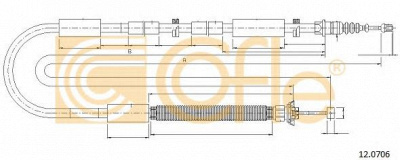 COFLE 120706 -  Трос, стояночная тормозная система