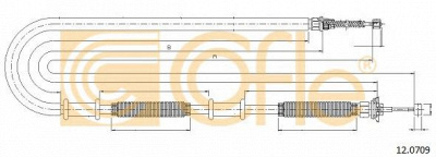 COFLE 120709 -  Трос, стояночная тормозная система