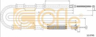 COFLE 120745 -  Трос, стояночная тормозная система