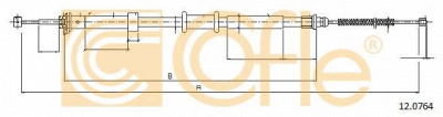 COFLE 120764 -  Трос, стояночная тормозная система
