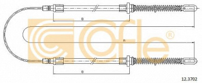 COFLE 123702 -  Трос, стояночная тормозная система