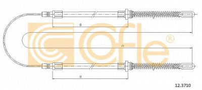 COFLE 123710 -  Трос, стояночная тормозная система