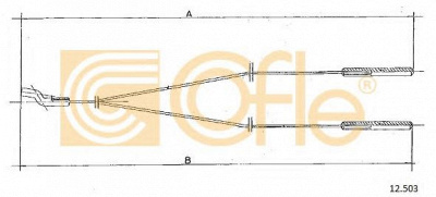COFLE 12503 -  Тросик заслонки отопителя
