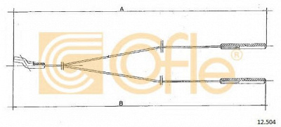 COFLE 12504 - Тросик заслонки отопителя