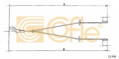 COFLE 12506 - Тросик заслонки отопителя