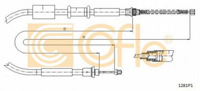 COFLE 1281p1 -  Трос, стояночная тормозная система