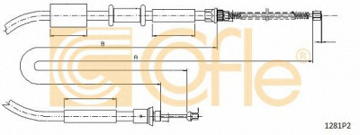 COFLE 1281p2 -  Трос, стояночная тормозная система