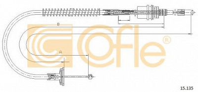 COFLE 15135 -  Трос, управление сцеплением